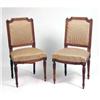 Image 1 : A PAIR OF LOUIS XVI STYLE CARVED WALNUT SIDE CHAIRS