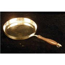 AN IFC, ITALY SILVER PLATED WOODEN HANDLED COOKING PAN