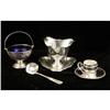 Image 1 : A GROUP OF SILVER PLATED TABLE ITEMS