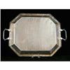 Image 4 : AN OCTAGONAL FORM SILVER PLATED DOUBLE HANDLED TRAY