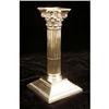 Image 2 : A PAIR OF SILVER PLATED COLUMNAR CANDLESTICKS