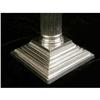 Image 4 : A PAIR OF SILVER PLATED COLUMNAR CANDLESTICKS