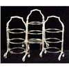 Image 1 : THREE SILVER PLATED HANDLED TIERED CAKE STANDS