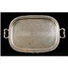 Image 1 : A SILVER PLATED DOUBLE HANDLED TRAYS