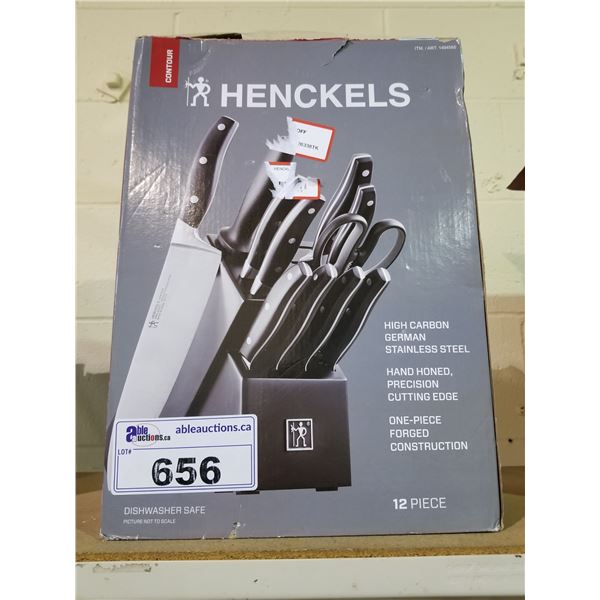 HENCKELS HIGH CARBON GERMAN STAINLESS STEEL KNIFE BLOCK SET