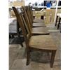 Image 2 : 4 WOOD DINING CHAIRS
