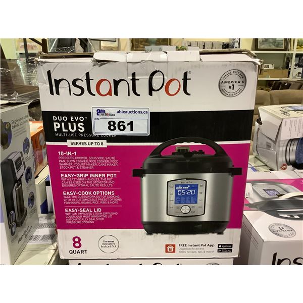 INSTANT POT DUO EVO PLUS PRESSURE COOKER 8 QUART