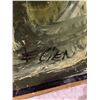 Image 2 : FRAMED & SIGNED (E.CIEN) ORIGINAL OIL ON BOARD 33.5 X 46"