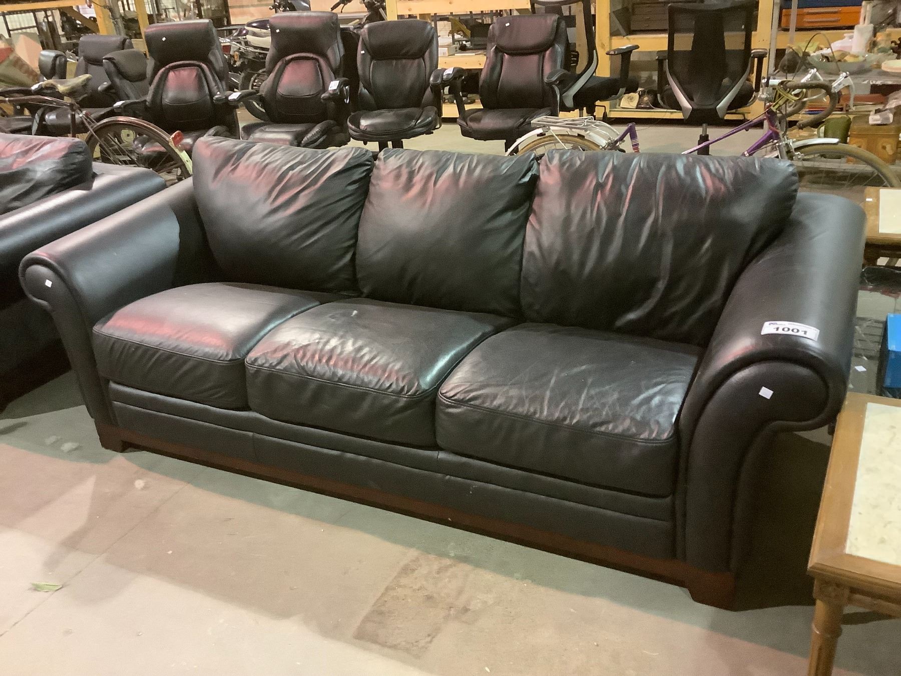BLACK SOFA - Able Auctions