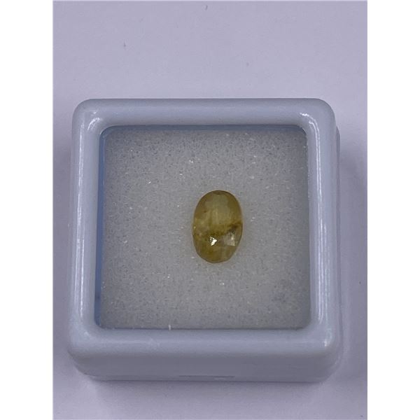 YELLOW SAPPHIRE 1.60CT, 8.26 X 5.75 X 3.37MM, OVAL, VS CLARITY, MADAGASCAR, UNHEATED AND UNTREATED