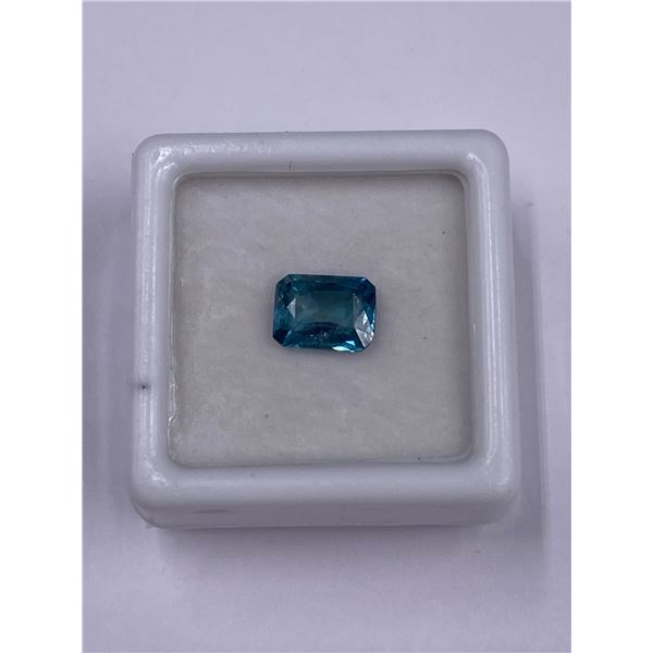 NATURAL BLUE ZIRCON (NOT CZ) 1.91CT, 8 X 6 X 3MM, OVAL CUT, VVS CLARITY, CAMBODIA, UNTREATED