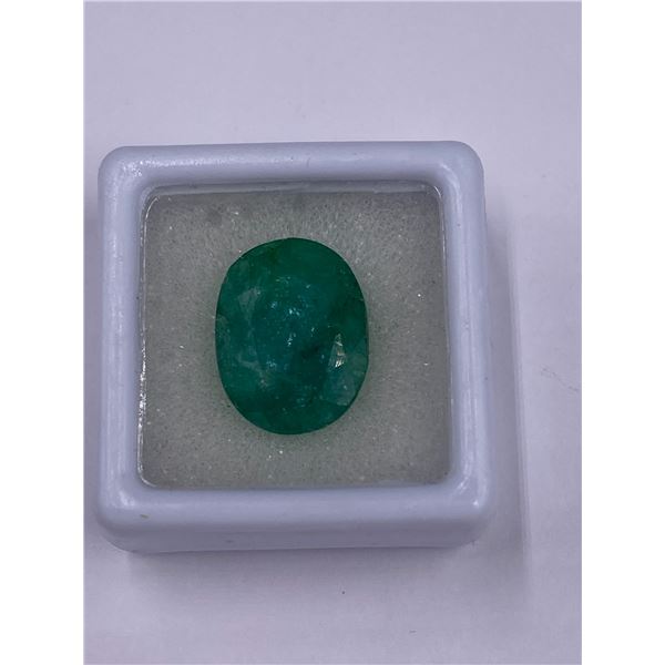 HUGE NATURAL EMERALD 10.25CT, 15.32 X 11.88 X 7.69MM, OVAL CUT, VVS CLARITY, BRAZIL, TREATMENT