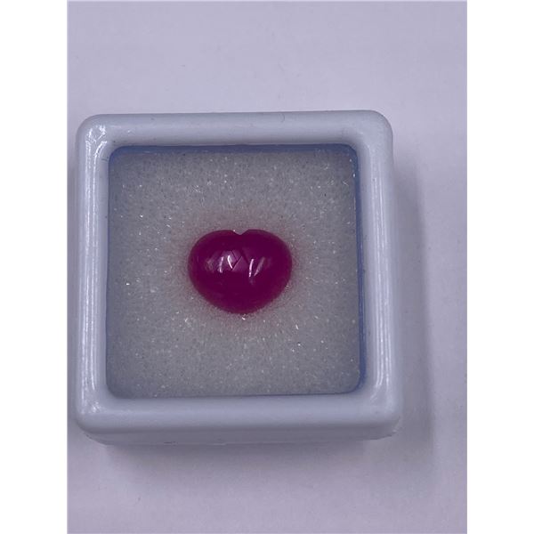 SUPERB NATURAL RUBY CABOCHONS 5.16CT, 9.90 X 8.10 X 5.60MM, HEART CUT, TRANSLUCENT, MADAGASCAR,