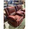 Image 2 : RED LEATHER LOUNGE CHAIR