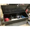 Image 2 : BLACK TOOL CHEST & CONTENTS (TIRE CHAINS, FUNNEL, ETC)