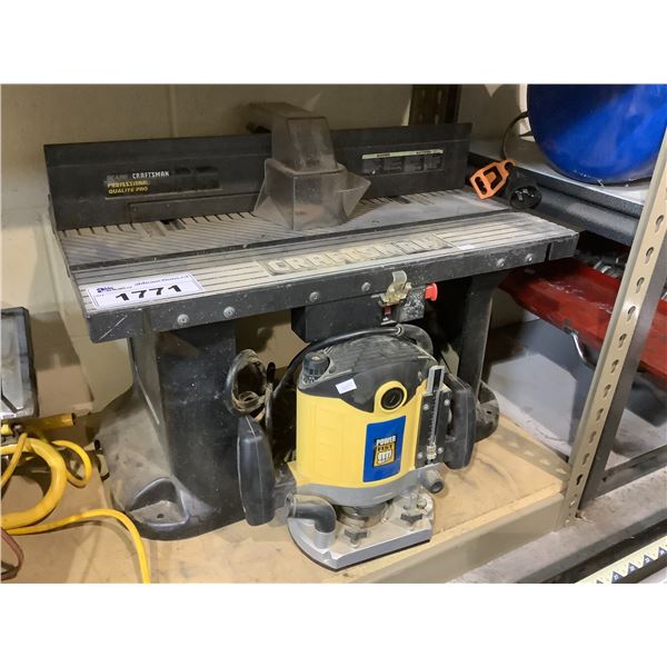 CRAFTSMAN SMALL ROUTER TABLE & POWERFIST PLUNGE ROUTER