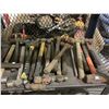 Image 2 : ASSORTED BALL POINT HAMMERS, SLEDGE HAMMERS, WORK TOOL BUCKETS, CLAMPS, ETC