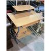 Image 2 : 2-TIER COMPUTER DESK /W ROLL OUT KEYBOARD TRAY 35.5"W X 23.75"D X 39"H