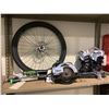 Image 1 : WOOD & ALUMINUM BASEBALL BATS, ALTOCRAFT CIRCULAR SAW, BIKE WHEEL, SALOMON BOOTS