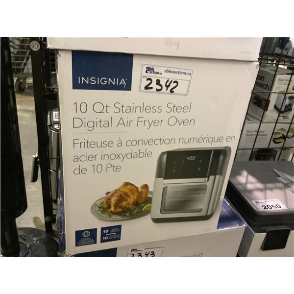 INSIGNIA 10 QT STAINLESS STEEL DIGITAL AIR FRYER OVEN