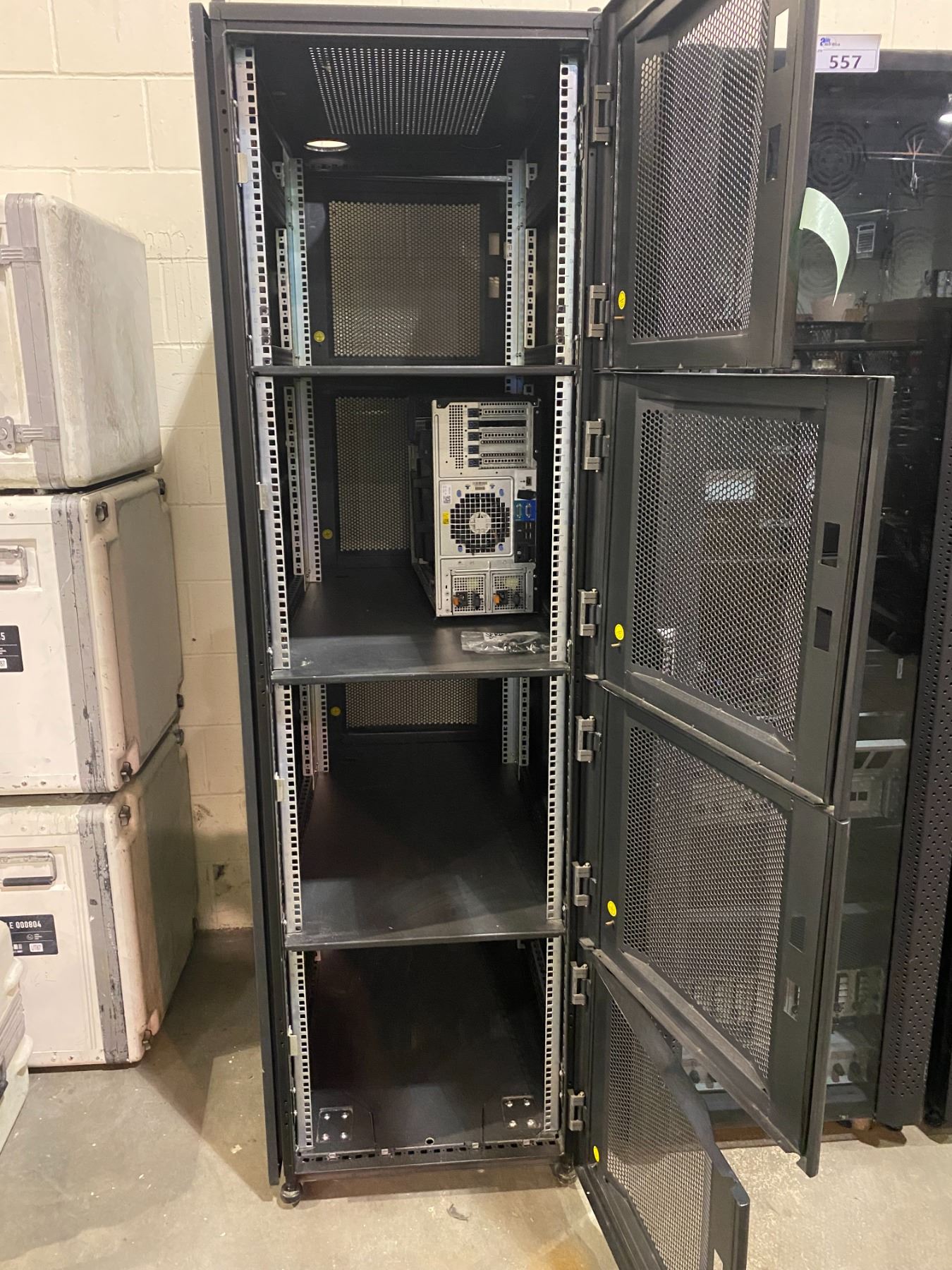 SERVER RACK CASINGS WITH CONTENTS APPROX. 81 X 25