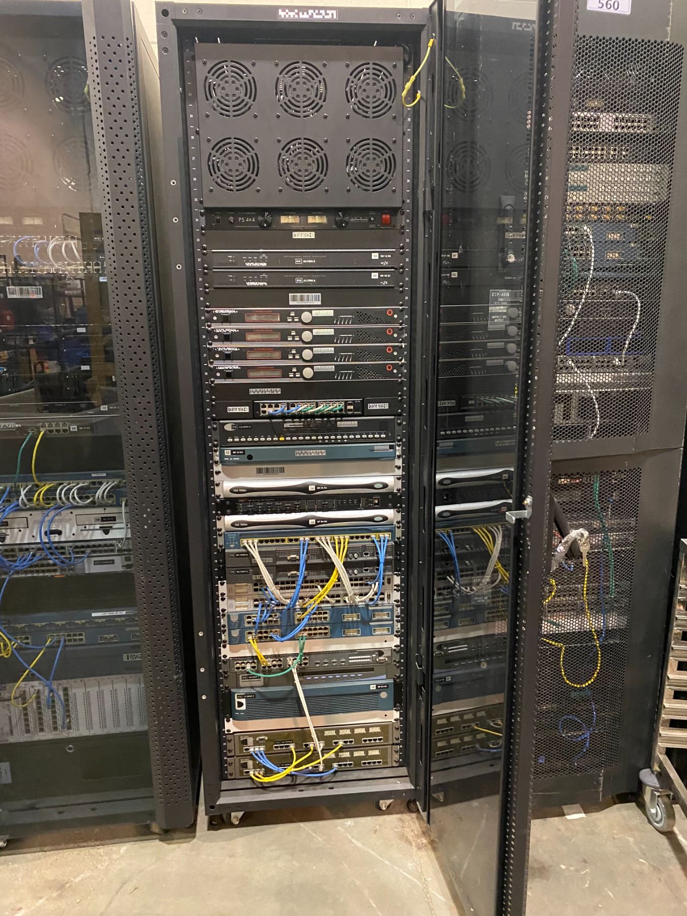 SERVER RACK CASINGS WITH CONTENTS APPROX. 81 X 25