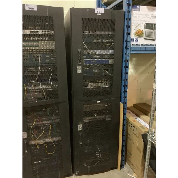 SERVER RACK CASINGS WITH CONTENTS APPROX. 81 X 25