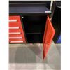 Image 3 : 7' WORK BENCH WITH 10 DRAWERS, 2 CABINETS ANTI-SLIP LINING LOCKING DRAWERS AND KEY, AND THREE RAIL