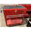 Image 2 : RED 2-DRAWER ROLLING CART WITH OPENING TOP