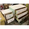 Image 2 : WHITE DRESSER 39.75"W X 24"D X 30.25"H & SIDE TABLE 21.25"W X 15"D X 26"H