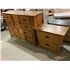 Image 2 : 9 DRAWER DRESSER WITH MIRROR & 2 DRAWER NIGHT STAND