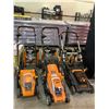 Image 1 : 3 LAWNMASTER LAWNMOWERS, NO BATTERIES, MISSING 2 BAGS, NO CHARGER