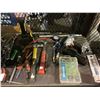 Image 2 : ASSORTED TOOLS; HUSKY NAIL GUN, HAMMERS, WRENCHES, SCREWDRIVERS, AND MORE