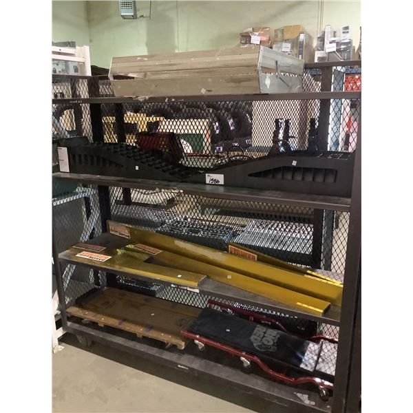 5 STRIKER SCREED ALUMINUM ALLOY, 2 CREEPERS, SAWHORSE AND PRORAMP (RACK NOT INCLUDED)
