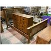 Image 1 : QUEEN SIZE HEADBOARD, FOOTBOARD AND RAILS WITH MATCHING NIGHTSTAND AND DRESSER
