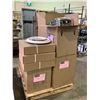 Image 2 : PALLET OF ASSORTED ROUND CEILING VENTS AND DUCTING COVERS