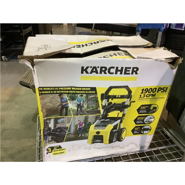 KARCHER 1900 PSI 1.3 GPM PRESSURE WASHER (MAY NEED REPAIR AND MISSING PIECES)