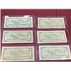 Image 2 : LOT OF 6 1954 CANADIAN $1 BILLS