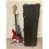 Image 1 : FENDER DIMENSION RED BASS GUITAR WITH HARD CASE (STAND NOT INCLUDED)