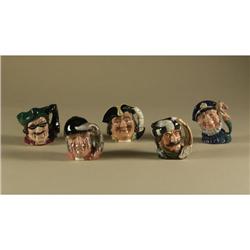 FIVE SMALL SIZE ROYAL DOULTON CHARACTER JUGS
