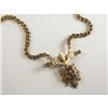 Image 1 : VICTORIAN 9K NECKLACE WITH INLAID AMETHYST