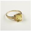 Image 1 : CITRINE AND 14K YELLOW GOLD LADY'S RING