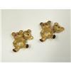 Image 1 : PAIR OF 18K BEAR FORM CUFFLINKS W/ RUBY & DIAMOND