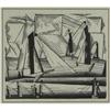 Image 1 : WOODCUT LYONEL FEININGER ABSTRACT COMPOSITION