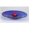 Image 1 : COBALT ART GLASS PLATTER SIGNED Q. PLESL