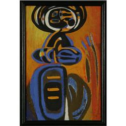TEMPERA PAINTING MARGARET PETERSON ABSTRACT