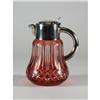 Image 1 : GERMAN CUT TO CLEAR CRANBERRY GLASS PITCHER