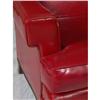 Image 2 : PAIR 1940S TRADITIONAL RED VINYL ARMCHAIRS
