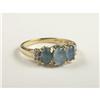 OPAL TRIPLET & DIAMOND LADY'S RING IN 10K GOLD