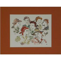 OIL MONOTYPE JANINE WESSELMANN PORTRAITS OF WOMEN